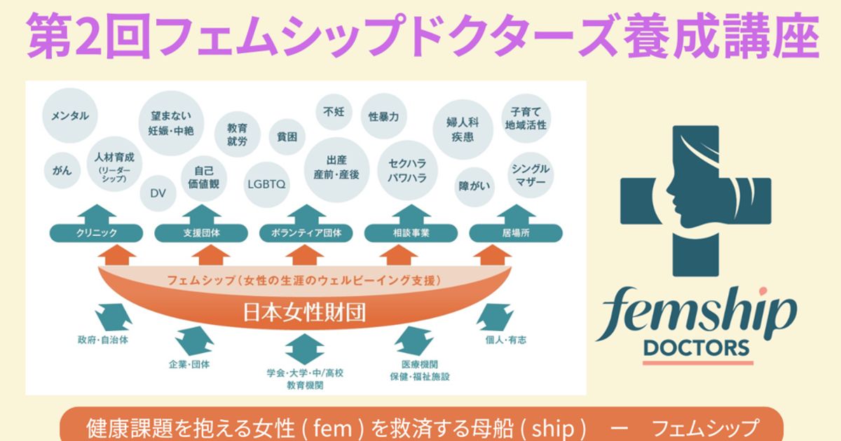 第2回フェムシップドクターズ養成講座（医師以外の医療従事者）：22,000円