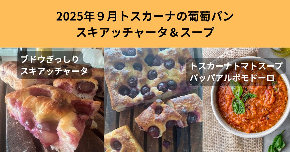 20250913トスカーナのパンとスープ（スキアッチャータコンウーべとパッパアルポモドーロ）