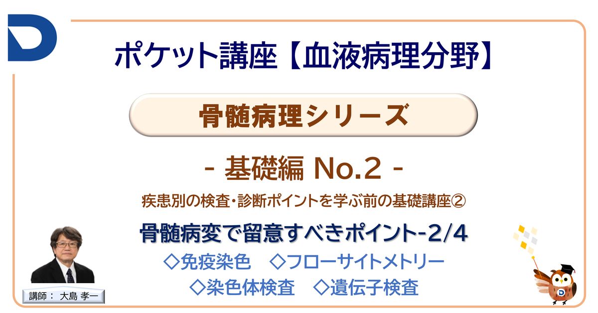 骨髄病理シリーズ：基礎編No.2「骨髄病変で留意するポイント2/4」